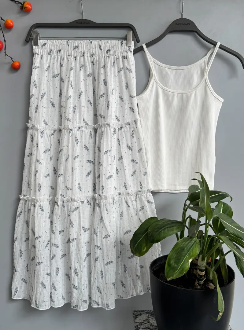 HB SS25-296 PRINTED SKIRT