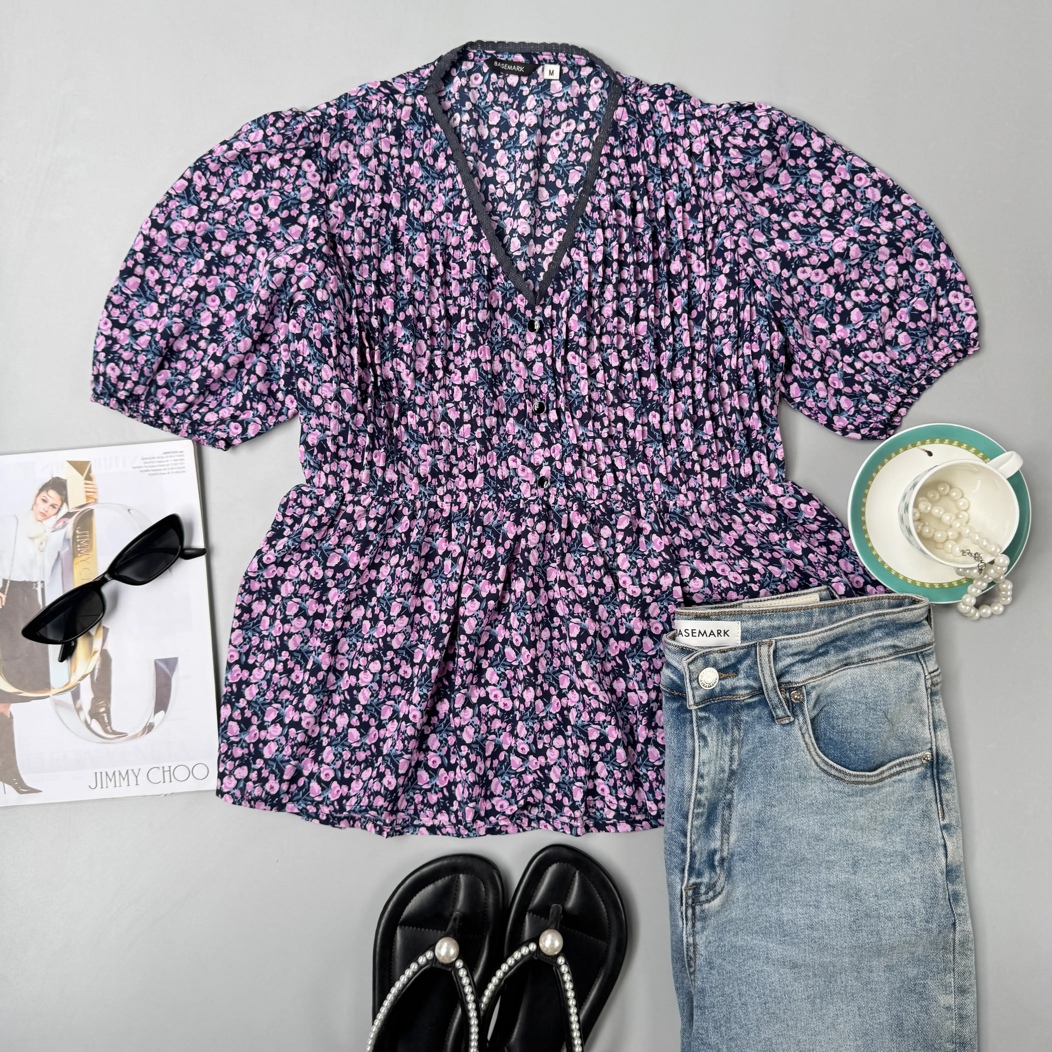 HB SS25-280 KESHA FLORAL TOP
