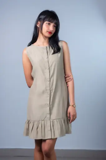 HB SS26-162 PEPLUM DRESS